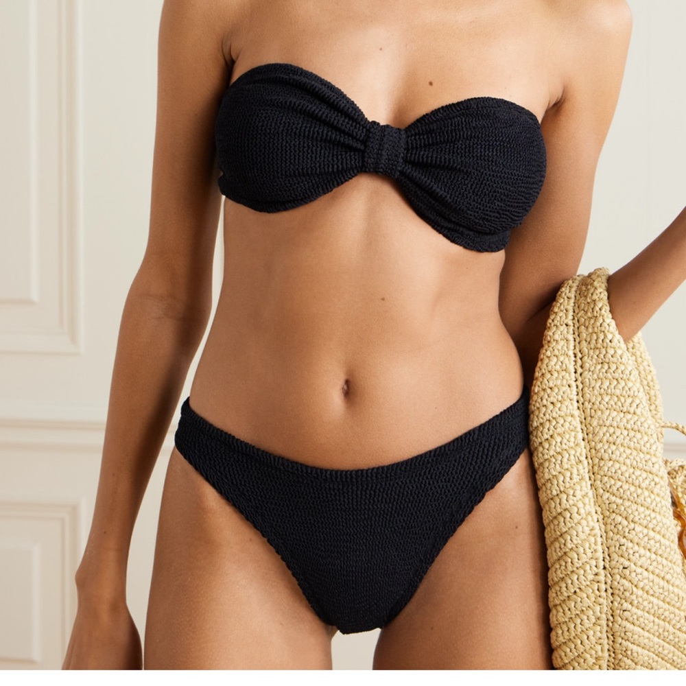 Hunza G - Black Bandeau Bikini Set - Only size
